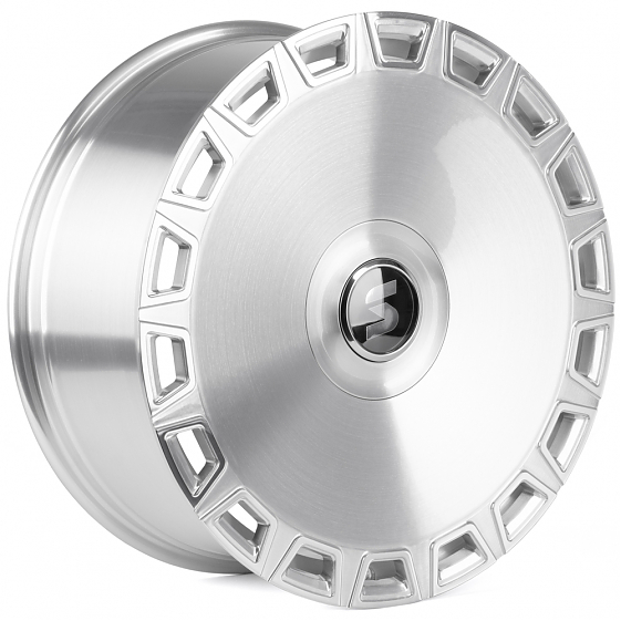 Кованые диски H260609S SKILL SL515-CS442 22 J9 ET28 6x139.7 78.1 серебро + полированные спицы: Фото 4