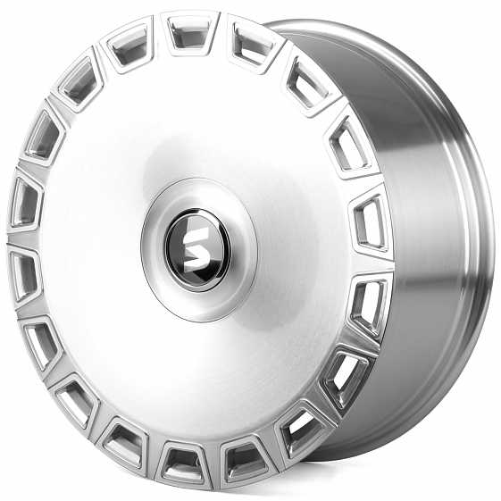 Кованые диски H260609S SKILL SL515-CS442 22 J9 ET28 6x139.7 78.1 серебро + полированные спицы: Фото 5