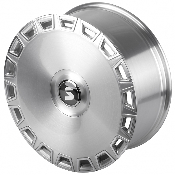 Кованые диски H260609S SKILL SL515-CS442 22 J9 ET28 6x139.7 78.1 серебро + полированные спицы: Фото 6