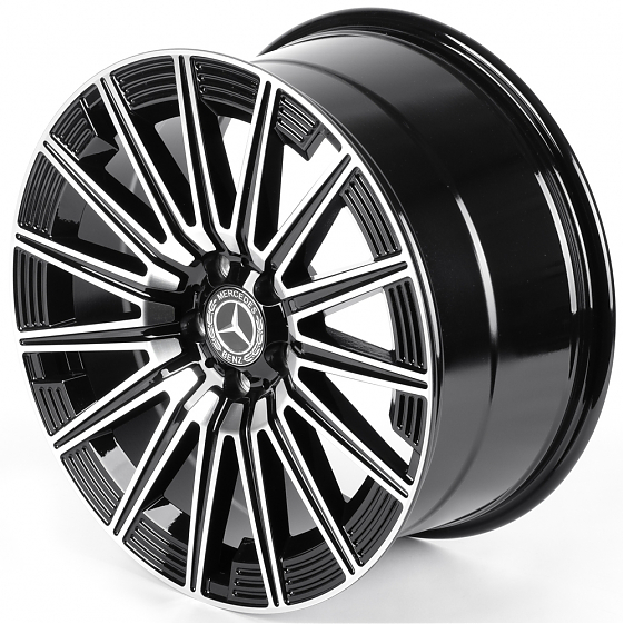 Литые диски 82325 Mercedes-Benz XF002-CT510 19 J9.5 ET43 5x112 66.45 чёрный матовый + полированные с: Фото 6