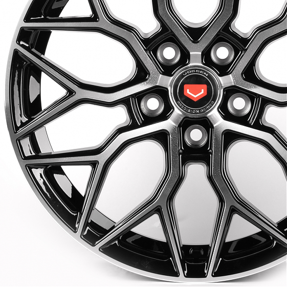 Литые диски 81910 Vossen iV-1155-SM155 17 J7.5 ET35 5x114.3 73.1 чёрный глянцевый + полированные спи: Фото 2