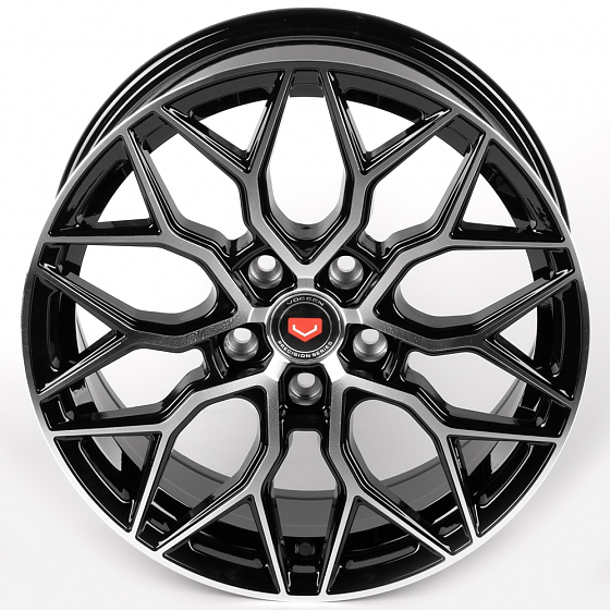 Литые диски 81910 Vossen iV-1155-SM155 17 J7.5 ET35 5x114.3 73.1 чёрный глянцевый + полированные спи: Фото 3