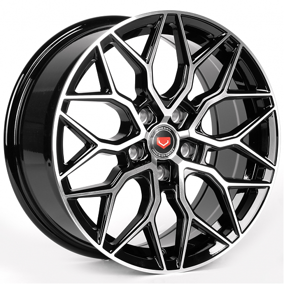 Литые диски 81910 Vossen iV-1155-SM155 17 J7.5 ET35 5x114.3 73.1 чёрный глянцевый + полированные спи: Фото 4