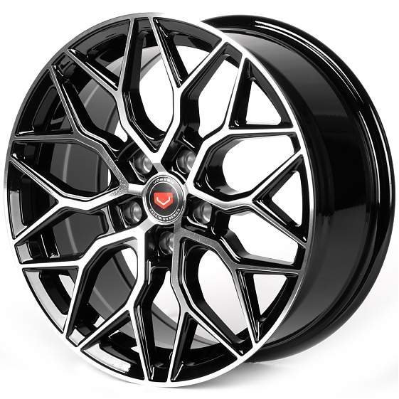 Литые диски 81910 Vossen iV-1155-SM155 17 J7.5 ET35 5x114.3 73.1 чёрный глянцевый + полированные спи: Фото 5