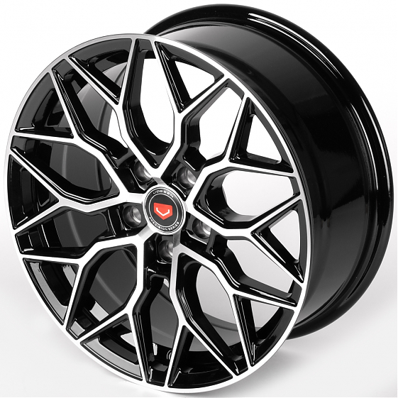 Литые диски 81910 Vossen iV-1155-SM155 17 J7.5 ET35 5x114.3 73.1 чёрный глянцевый + полированные спи: Фото 6
