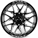 Литые диски 81618 Fittipaldi FA19BM 20 J9 ET18 8x180 124.3 чёрный глянцевый + полированные спицы