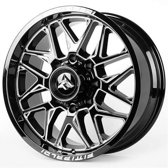 Литые диски 81618 Fittipaldi FA19BM 20 J9 ET18 8x180 124.3 чёрный глянцевый + полированные спицы: Фото 5