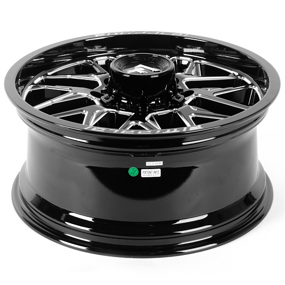 Литые диски 81618 Fittipaldi FA19BM 20 J9 ET18 8x180 124.3 чёрный глянцевый + полированные спицы: Фото 7