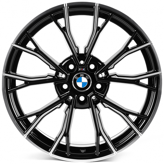 Литые диски 82599 BMW iV-1197 18 J8 ET35 5x112 66.56 чёрный глянцевый + полировка: Фото 1