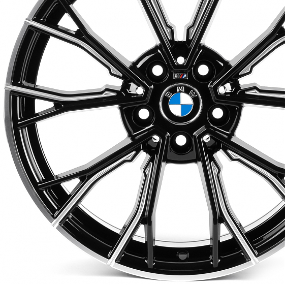 Литые диски 82599 BMW iV-1197 18 J8 ET35 5x112 66.56 чёрный глянцевый + полировка: Фото 2