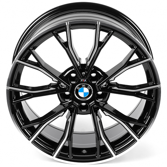 Литые диски 82599 BMW iV-1197 18 J8 ET35 5x112 66.56 чёрный глянцевый + полировка: Фото 3