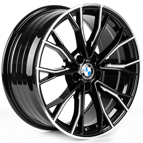 Литые диски 82599 BMW iV-1197 18 J8 ET35 5x112 66.56 чёрный глянцевый + полировка: Фото 4