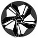 Кованые диски H260715T SKILL SL518-CS429 21 J10 ET20 5x112 66.5 чёрный + полированные спицы + тониро