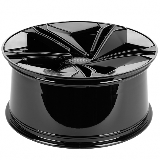 Кованые диски H260124U SKILL SL518-CS444 22 J10 ET21 5x112 66.5 чёрный глянцевый + зеркальная полиро: Фото 7