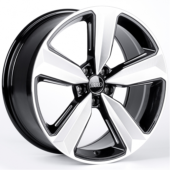 Литые диски 82091 Audi IVF-3056-CT508 19 J8.5 ET30 5x112 66.45 чёрный + полированные спицы: Фото 4