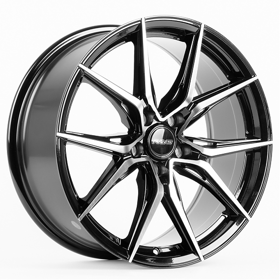 Литые диски 80242 Rays 5067X-DS191 18 J8 ET38 5x114.3 73.1 чёрный + полированные спицы: Фото 4