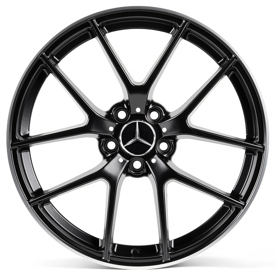 Литые диски 81005 Mercedes-Benz CS255-231294-10 19 J8 ET35 5x112 66.6 чёрный матовый + полированный : Фото 1