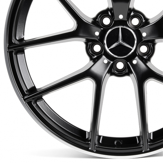 Литые диски 81005 Mercedes-Benz CS255-231294-10 19 J8 ET35 5x112 66.6 чёрный матовый + полированный : Фото 2