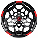 Кованые диски H240307V SKILL SV171-SV308 20 J10 ET-10 5x127 71.5 чёрный матовый + красный обод