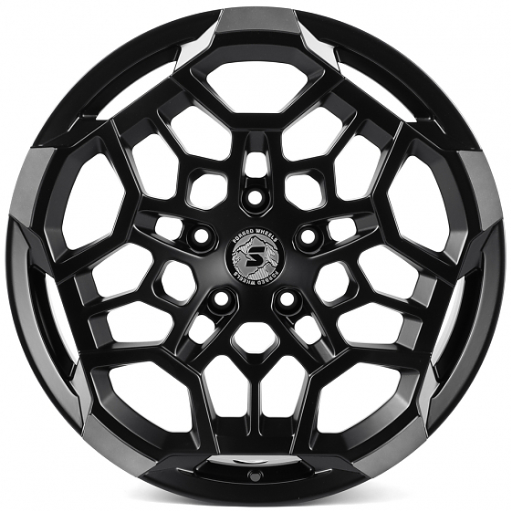 Кованые диски H250917P SKILL SV171-CS411 20 J8.5 ET20 5x127 71.5 чёрный матовый + полировка + тёмный: Фото 8