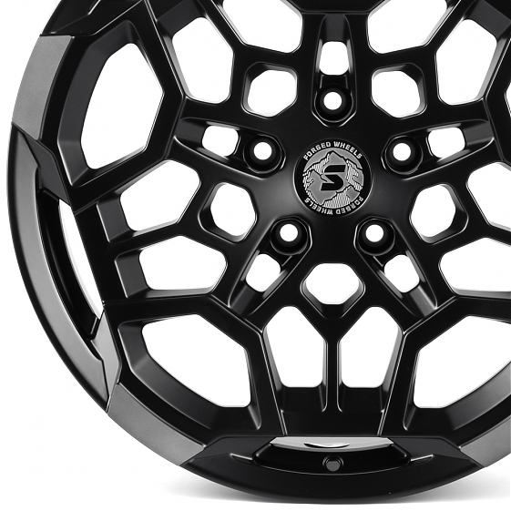 Кованые диски H250917P SKILL SV171-CS411 20 J8.5 ET20 5x127 71.5 чёрный матовый + полировка + тёмный: Фото 9