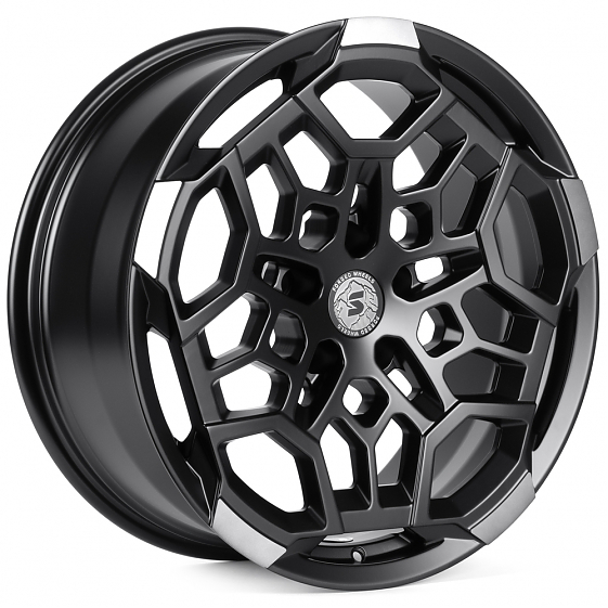 Кованые диски H250917P SKILL SV171-CS411 20 J8.5 ET20 5x127 71.5 чёрный матовый + полировка + тёмный: Фото 11