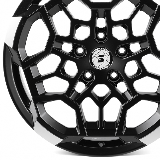 Кованые диски H260612W SKILL SV171-SK333 20 J9 ET25 5x127 71.5 чёрный матовый + полировка: Фото 2