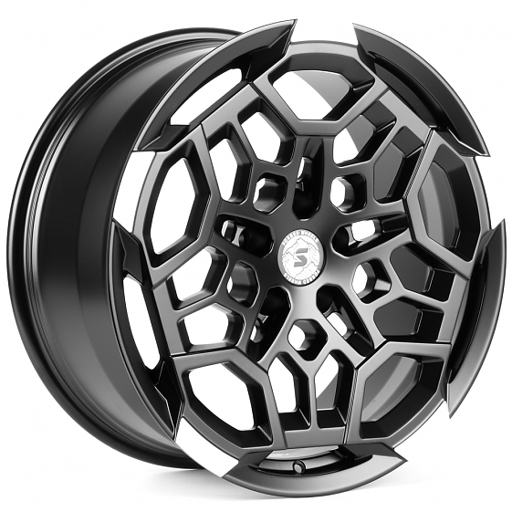 Кованые диски H260612W SKILL SV171-SK333 20 J9 ET25 5x127 71.5 чёрный матовый + полировка: Фото 4