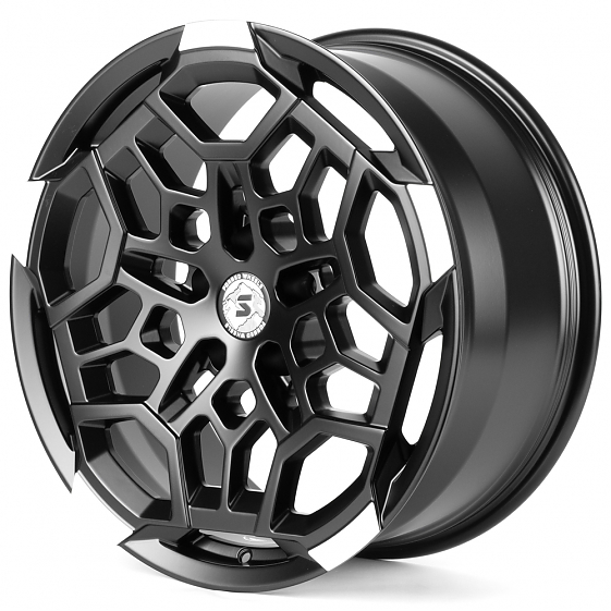 Кованые диски H260612W SKILL SV171-SK333 20 J9 ET25 5x127 71.5 чёрный матовый + полировка: Фото 5