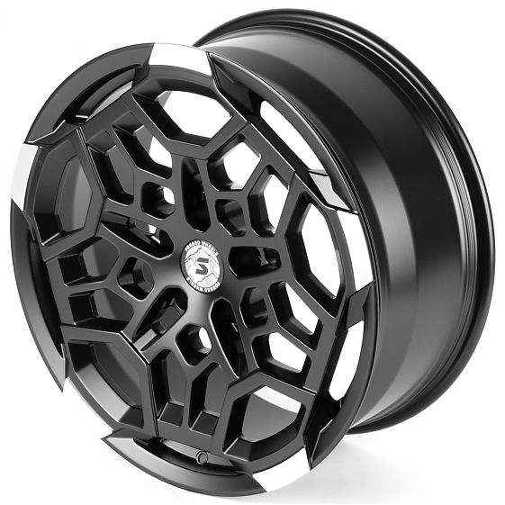 Кованые диски H260612W SKILL SV171-SK333 20 J9 ET25 5x127 71.5 чёрный матовый + полировка: Фото 6