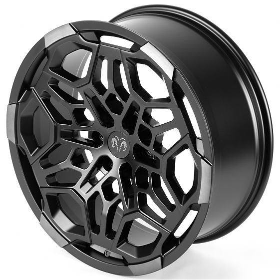 Кованые диски H251129B SKILL SV171-SK363 22 J9 ET19 6x139.7 77.8 чёрный матовый + полировка + тёмный: Фото 6