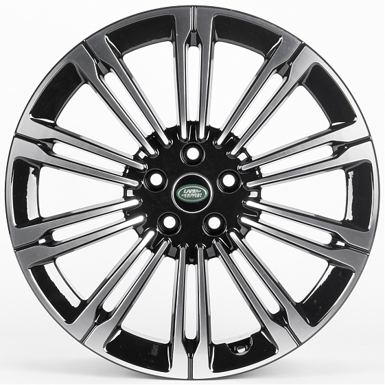 Литые диски 81568 Land Rover 1253X-SL087 21 J9.5 ET42.5 5x120 72.6 чёрный + полированные спицы: Фото 1