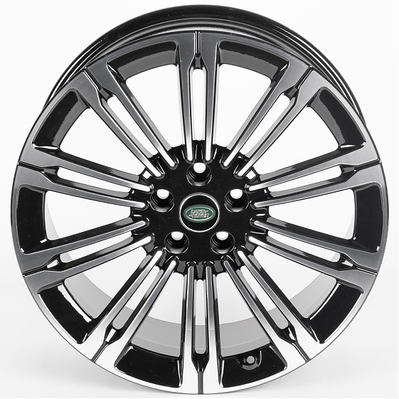 Литые диски 81568 Land Rover 1253X-SL087 21 J9.5 ET42.5 5x120 72.6 чёрный + полированные спицы: Фото 3