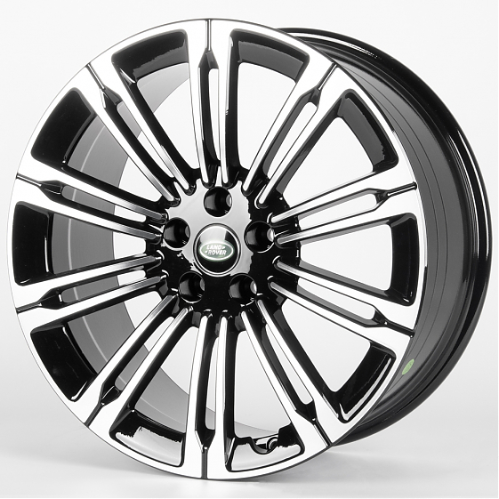 Литые диски 81568 Land Rover 1253X-SL087 21 J9.5 ET42.5 5x120 72.6 чёрный + полированные спицы: Фото 4