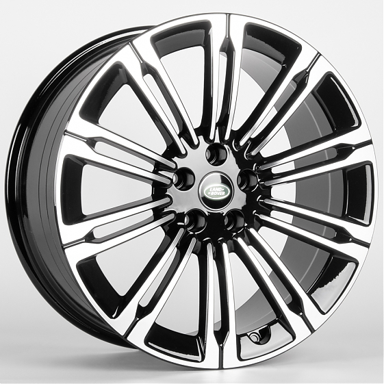 Литые диски 81568 Land Rover 1253X-SL087 21 J9.5 ET42.5 5x120 72.6 чёрный + полированные спицы: Фото 6