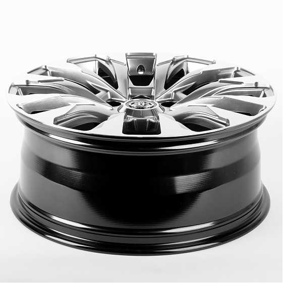 Литые диски 81101 Toyota F0592-SB417 20 J8.5 ET20 6x139.7 106.1 серебро тёмное + полированные спицы: Фото 7