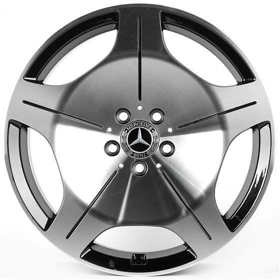Литые диски 81716 Mercedes-Benz FC3069-SF087 19 J9.5 ET43 5x112 66.5 чёрный + полированные спицы: Фото 1