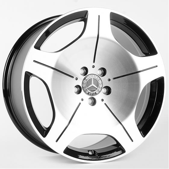 Литые диски 81716 Mercedes-Benz FC3069-SF087 19 J9.5 ET43 5x112 66.5 чёрный + полированные спицы: Фото 4