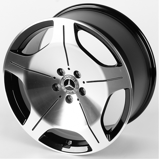 Литые диски 81716 Mercedes-Benz FC3069-SF087 19 J9.5 ET43 5x112 66.5 чёрный + полированные спицы: Фото 5