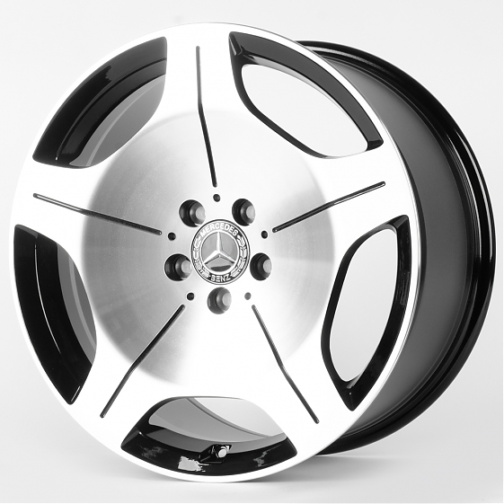 Литые диски 81716 Mercedes-Benz FC3069-SF087 19 J9.5 ET43 5x112 66.5 чёрный + полированные спицы: Фото 6