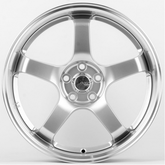 Литые диски 80617 Advan F144-SV272 17 J7.5 ET35 5x100 73.1 серебро тёмное + полированный обод: Фото 1