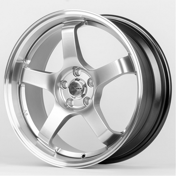 Литые диски 80617 Advan F144-SV272 17 J7.5 ET35 5x100 73.1 серебро тёмное + полированный обод: Фото 5