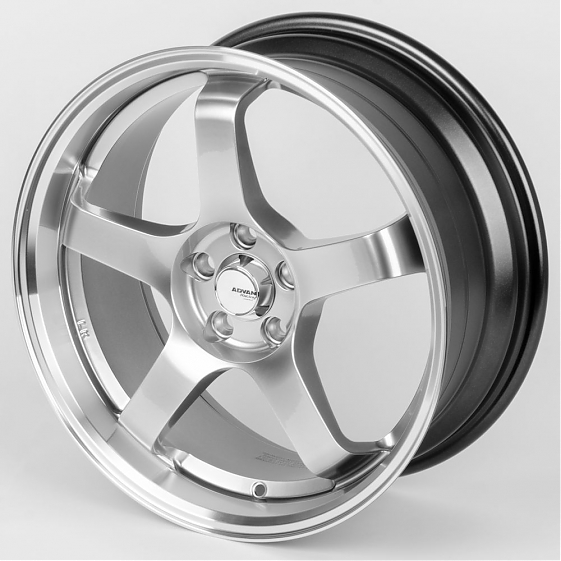 Литые диски 80617 Advan F144-SV272 17 J7.5 ET35 5x100 73.1 серебро тёмное + полированный обод: Фото 6