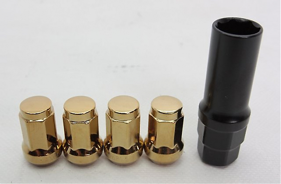 Гайка 60013 Wheel Lock 7 граней конус 12x1,25 33mm золото 19/21: Фото 1