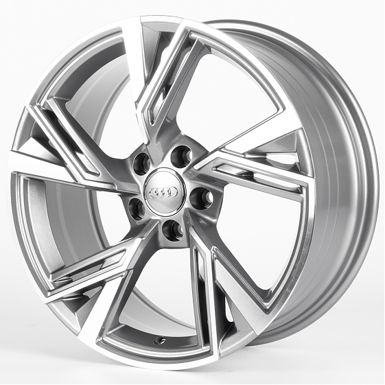 Литые диски 81513 5057X-SL051 18 J8 ET35 5x112 66.5 графит матовый + полированные спицы: Фото 4