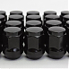 Гайка 20072 конус 12x1,25 35mm черный HEX 19