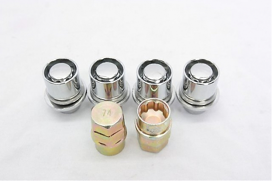 Гайка 60007 Wheel Lock пресс-шайба 14x1,5 38mm серебро 19/21: Фото 1