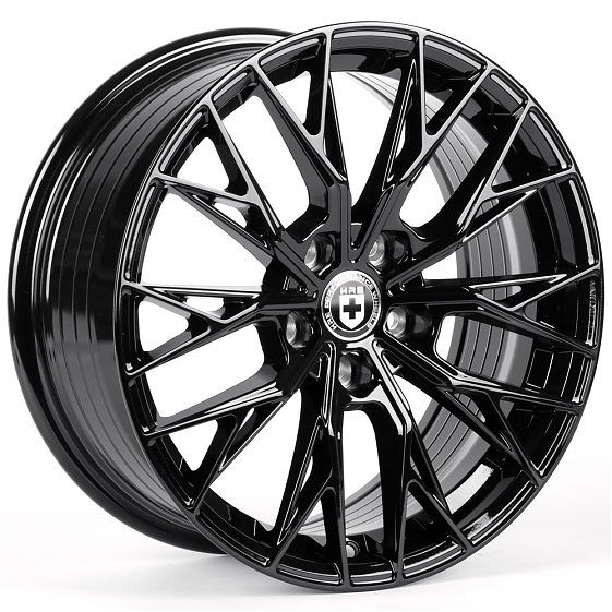 Литые диски 82469 HRE XF015 19 J8.5 ET35 5x112 66.45 чёрный глянцевый: Фото 4