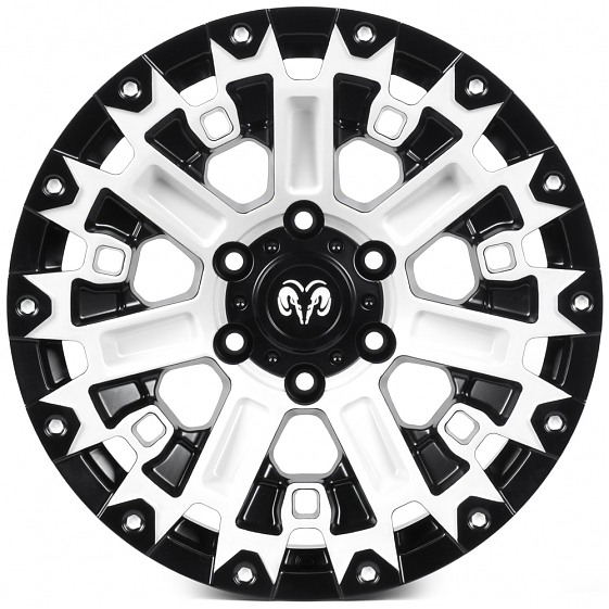 Кованые диски H260331B SKILL SV152-CS384 18 J10 ET10 6x139.7 77.8 чёрный матовый + белый: Фото 1