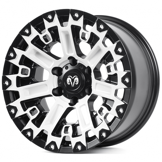 Кованые диски H260331B SKILL SV152-CS384 18 J10 ET10 6x139.7 77.8 чёрный матовый + белый: Фото 4